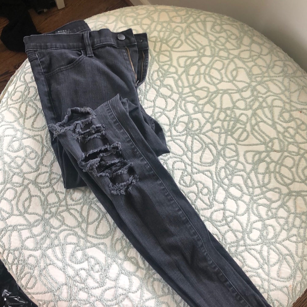 J Brand High Waisted Destroyed Jeans